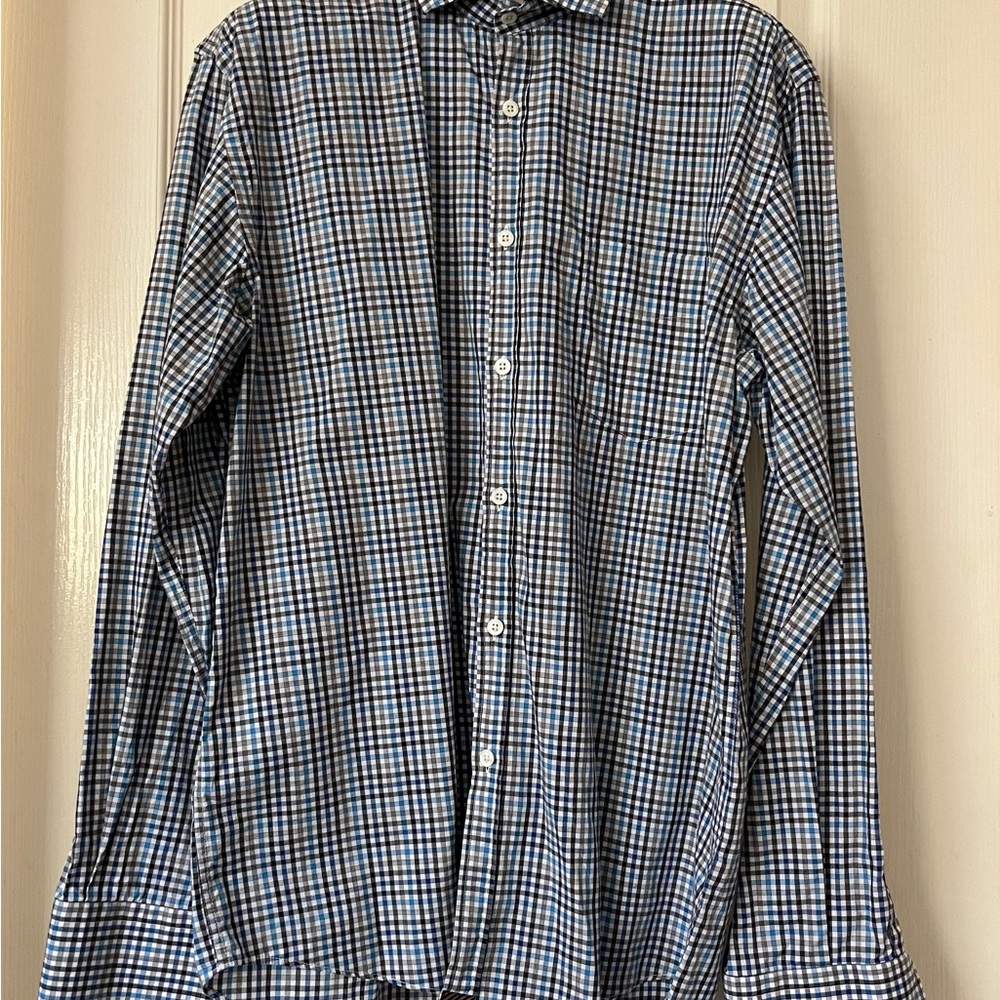 Billy Reid Button Down Long Sleeve Shirt size L Made in Italy